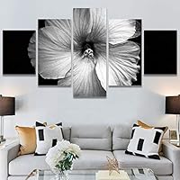 SIGNWIN 5 Panel Canvas Wall Art Botanical Chic Closeup Expressive Multicolor Photography for Home Decorations Ready to Hang - 60