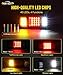 Partsam 2Pcs LED Truck Trailer Tail Lights Bar Kit 40 LED w Iron Net Protection Replacement for W Series/Compatible with Isuzu Elf Truck NPR NPR-HD NKR NHR NRR FSR FRR 1984- Taillight Assembly