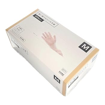 使い捨て　グローブ(Mサイズ)　200枚入り　一ケース Amazon.co.jp: [カインズ] CAINZ 使い捨てビニール手袋 M 200枚