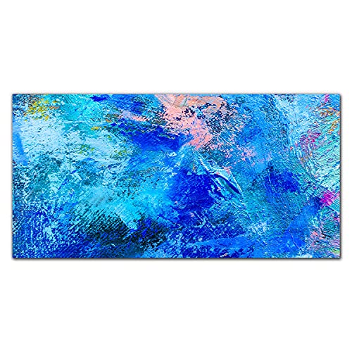 Décoration murale en verre trempé haut de gamme motif Bohomes Bleus