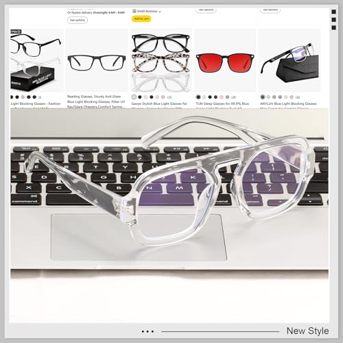 Image of Aviator Blue Light Blocking Glasses for Women Men Square Flat Top Computer TV Eyeglasses Anti Eyestrain