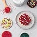 Sweets Indeed Dye Free Christmas Sprinkles – 2.75 oz 6-Cell Holiday Jar | Red Sanding Sugar, Green Sanding Sugar & Christmas Jimmies | Natural Edible Cookie, Cupcake & Cake Decorations