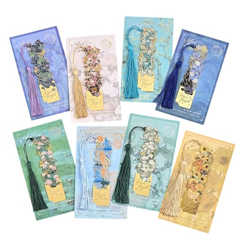 Marque-pages en métal avec motifs floraux esthétiques pour la lecture des adultes