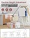 Sakugi Clothes Drying Rack - Foldable Laundry Drying Rack for Clothing & Bedding, Easy-to-Assemble, Space-Saving Metal Airer with Non-Slip Feet, Indoor & Outdoor Use, 55.5