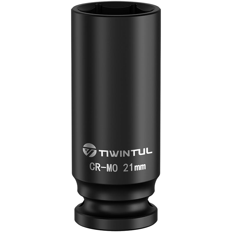 Soquete de Impacto Longo de 21 mm com Encaixe de 12,7 mm (1/2 pol.) TIWINTUL T12-M-21L