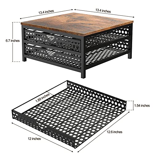 Foverone Fully Assembled Coffee Pod Drawer For 72 K-Cup Pods, 2 Tier Coffee Pods Holder K-Cup Pods Storage Organizer, Countertop Coffee Maker Stand With 2 Sliding Tray For Home Office #TOP2