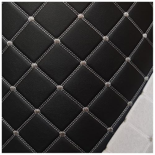 Tissu similicuir PVC noir matelassé pour rénover facilement votre intérieur