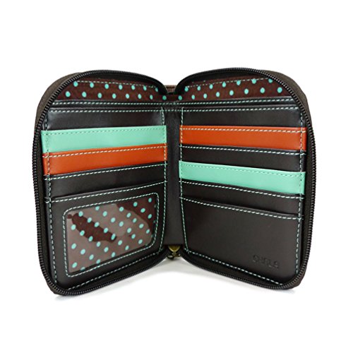 Image of CHALA Zip Around Wallet, Wristlet, 8 Credit Card Slots, Sturdy Pu Leather