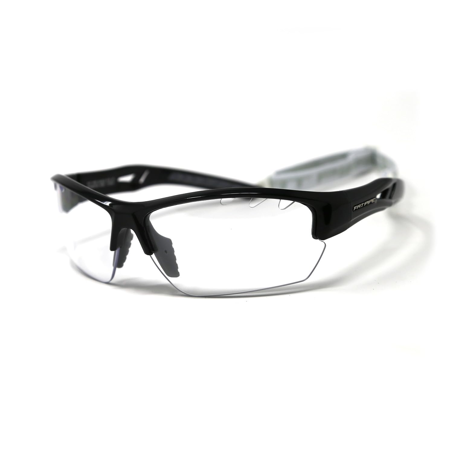 FAT PIPE Lunettes de protection Floorball & Unihockey Eagle Eye Junior - Couleur : noir/gris - Avec certificat IFF pour une qualité contrôlée