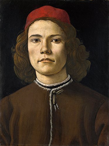 Portrait de Botticelli impression archive de prestige encadrée