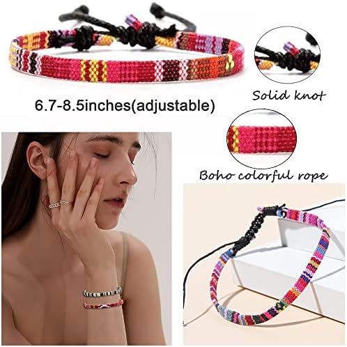 12 Pulseras Tejidas de Amistad Ajustables 51SZAaGIKOL. AC SR38. SL1000