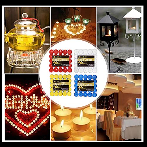 Ouo Tea Lights Candles, 50 Pack Smokeless Candles,Small Candles, Dripless & Long Lasting Mini Tealight Candles For Mood, Dinners, Parities, Home, Decoration, Wedding, Crafts(Red) #TOP6