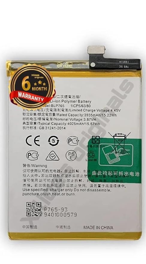Image of BLP765 Battery for Oppo Reno 3 / A91 / F15 /3A / CPH2001 /CPH2021 / PCPM00 Battery with 6 Month Warranty**** (R290)