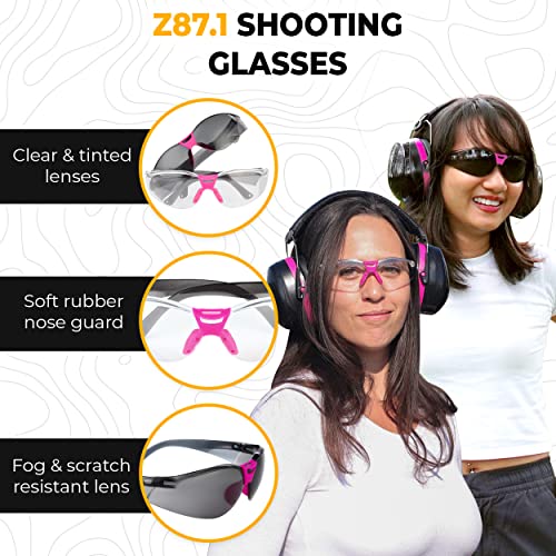 Tradesmart All-In-One Shooting Ear Protection Kit, Free From Pain & Discomfort, Earmuffs, Earplugs, Glasses & Carrying Case #TOP3