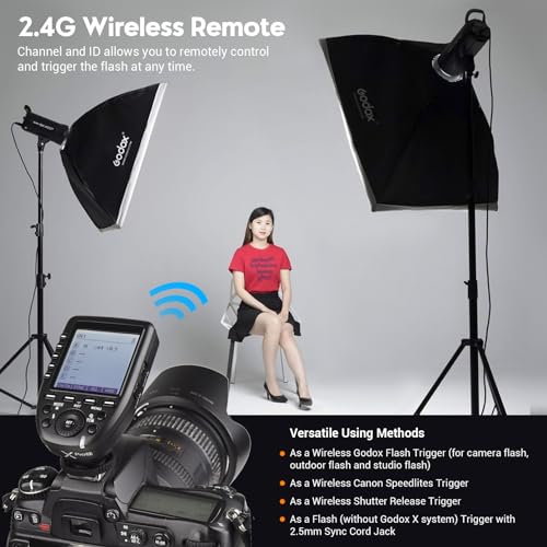 Godox XPro-N Flash Disparador Transmisor，2.4G inalámbrica X Sistema 1/8000s HSS Flash Trigger Pantalla LCD Grande para Cámaras Nikon - imagen 3