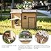 VISHAW Wooden Dog House Puppy Shelter Kennel Outdoor & Indoor Dog Crate with Wood Feeder (31.5”)