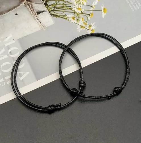 Adjustable String Cord Bracelet / Anklet For Women - Men - Girls - Boys A Perfect Unisex Friendship Gift 2 Pack #TOP2