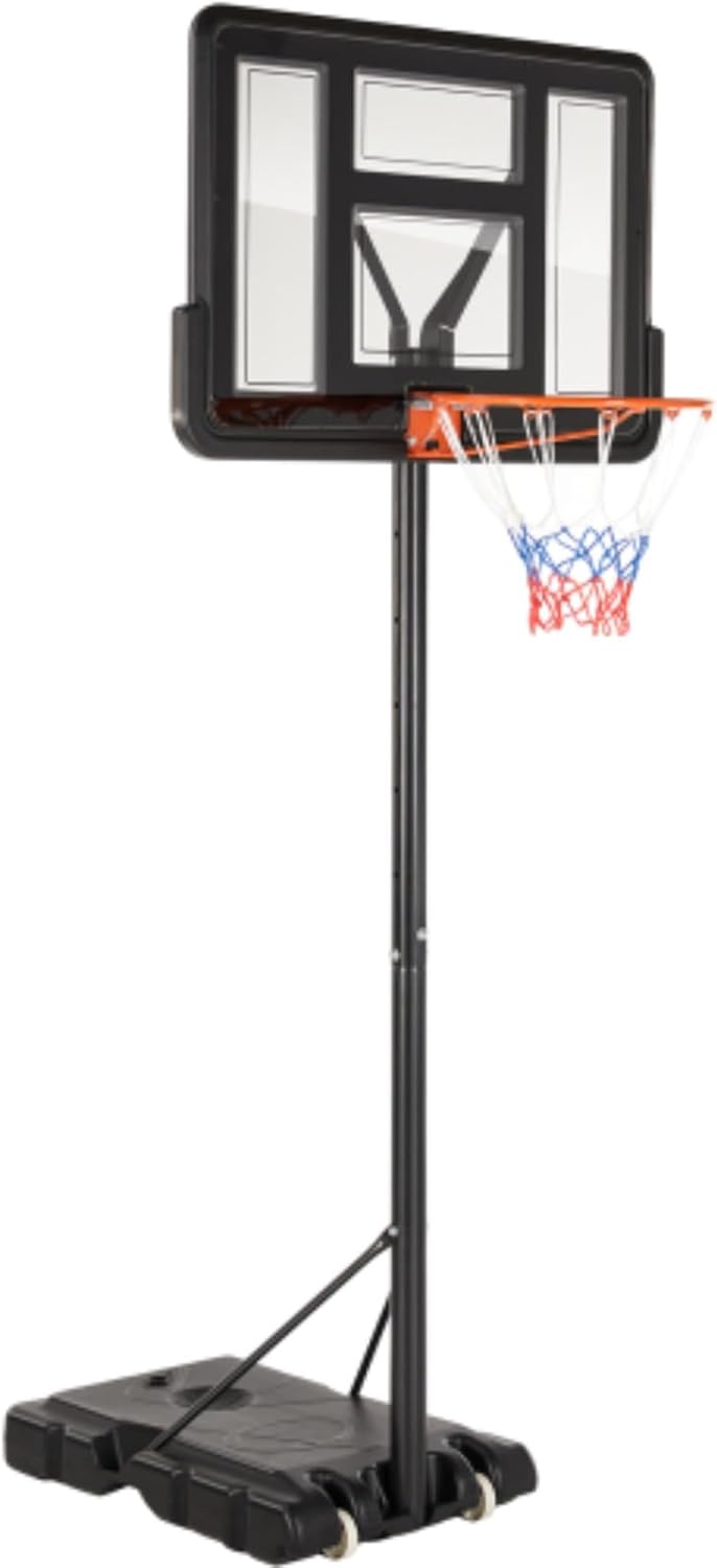 Outdoor Portable Basketball Stand, Movable Basketball Stand with Wheels, Height Adjustable, Suitable for All Ages, Easy to Install and Move, Durable Family Game Set