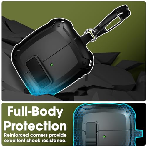 Sounce-Tough-Case-Compatible-with-Samsung-Galaxy-Buds-LiveBuds-ProBuds-2-Pro-Case-with-Carabiner-Rugged-Protective-Cover-Scratch-Resistant-Drop-Protection-Shock-Armor-Series