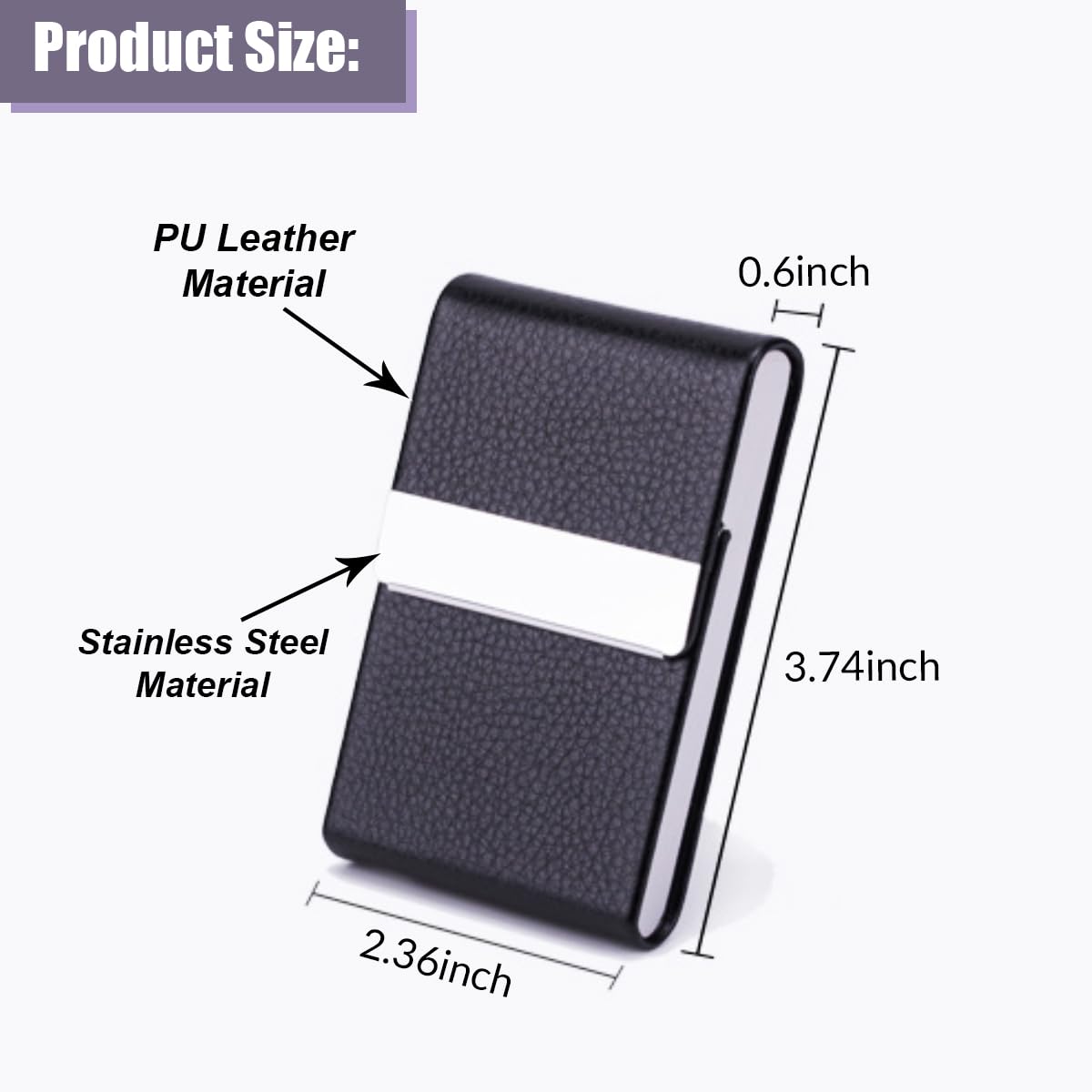 Leather Cigarette Case Custom Name Stainless Steel Magnetic Box 7-10 Capacity Portable Cigarette Storage Box Customized Cases (Custom)