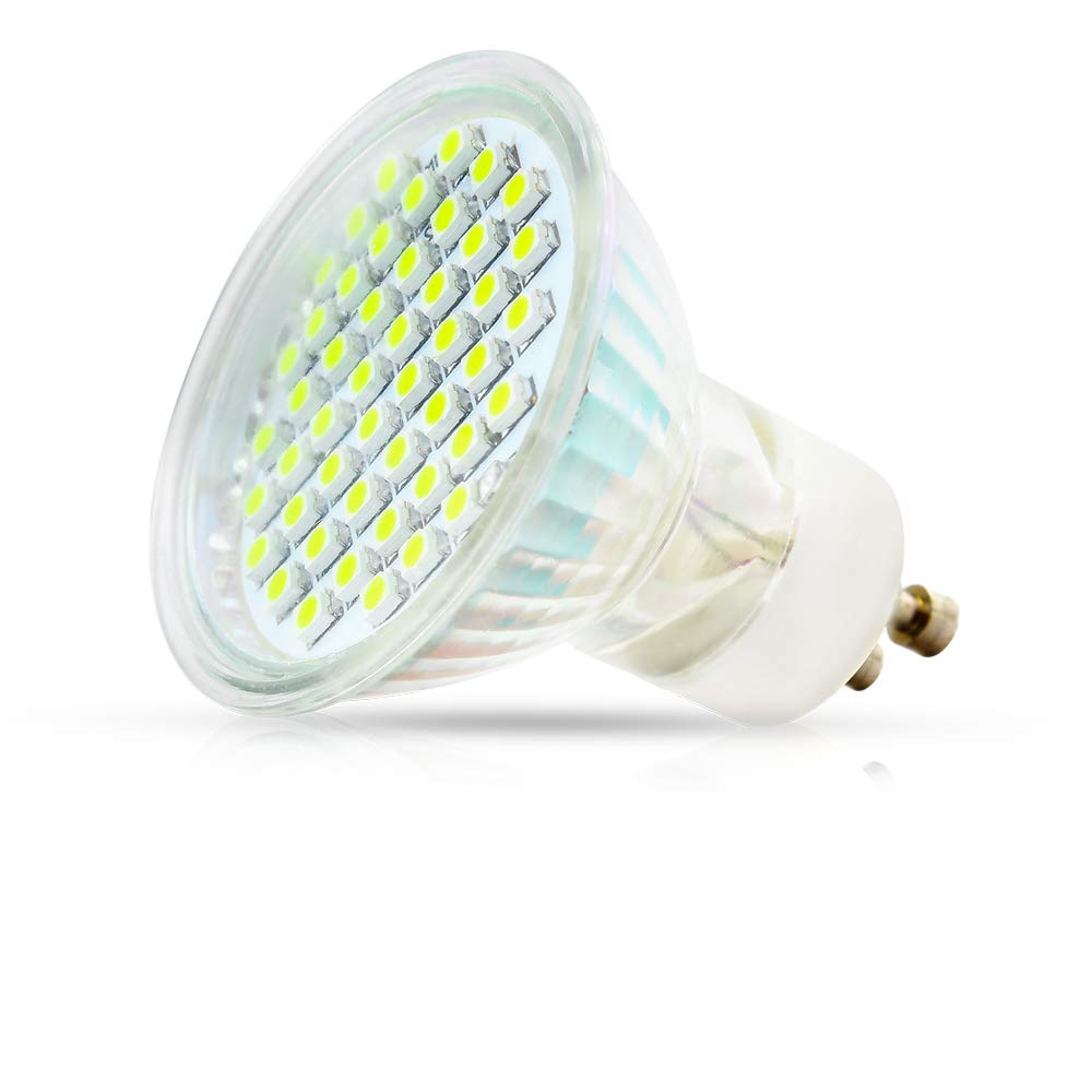 Mengjay® 1x GU10 4W Light Lamp 60 SMD 2835 with Beautiful Glass Cold White 6400K(Equivalent to 30W, AC 220V)