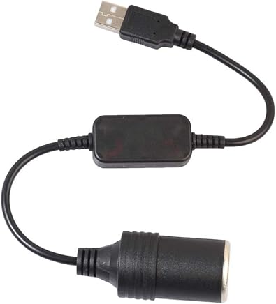Ogquaton Calidad superior USB 5V a 12V encendedor de cigarrillos del coche del encendedor de la potencia del cable adaptador de convertidor hembra Ogquaton Calidad superior USB 5V a 12V encendedor de cigarrillos del coche del encendedor de la potencia del cable adaptador de convertidor hembra