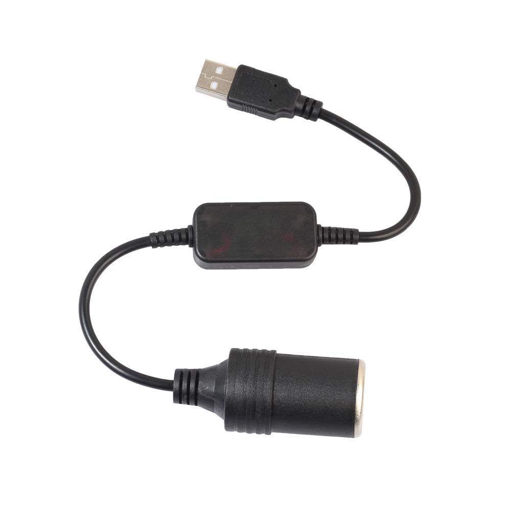 KACHEEG® Length: 30Cm 5V 2A Usb To 12V 1A Female Cigarette Lighter Socket Power Converter | Black-image-29