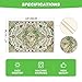 Artoid Mode Boho Placemats Set of 4, Daily Green Floral Bohemian Fall Table Mats for Home Party Dining Decoration 12x18 Inch