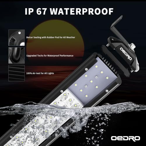 Image of OEDRO 52 Inch LED Light Bar Triple Row 758W Work Light Spot Flood Combo | Off Road Light LED Driving Fog Lights Boat Lighting Fit for UTV ATV Truck SUV w /Wiring Harness