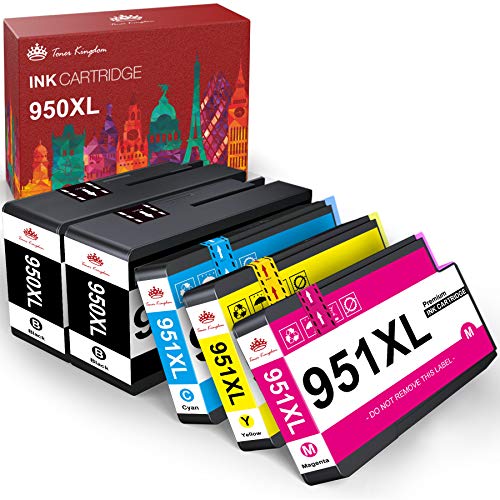 Toner Kingdom Compatible Ink Cartridge Replacement for HP 950 951 950XL 951XL Work with HP OfficeJet pro 8600 8100 8610 8620 8630 8640 8660 8615 8625 251DW 276DW (5 packs)