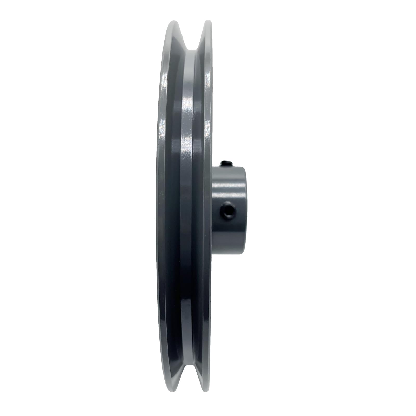 AK74-1 V Polea de correa, diámetro exterior de 7.25 pulgadas, orificio de 1 pulgada, material de hierro fundido, polea de motor de ranura única AK para correas "4L" o "A" o "3L"
