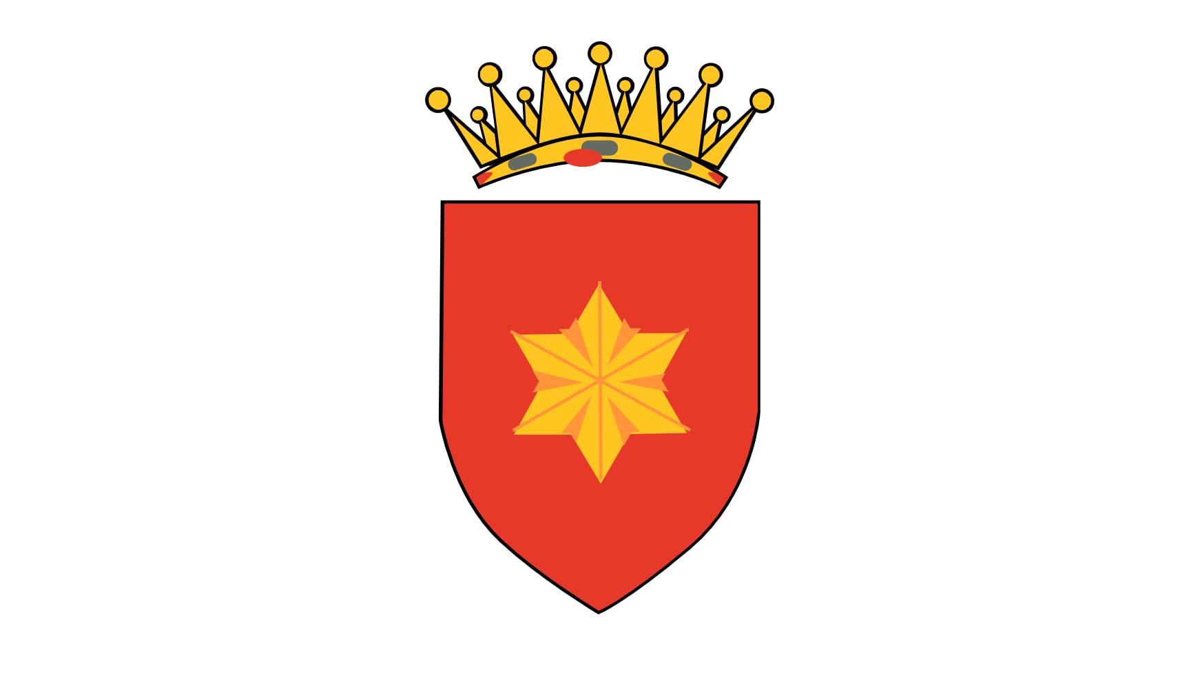 Drapeau Tavolara grand format | Pavillon historique Royaume de Tavolara