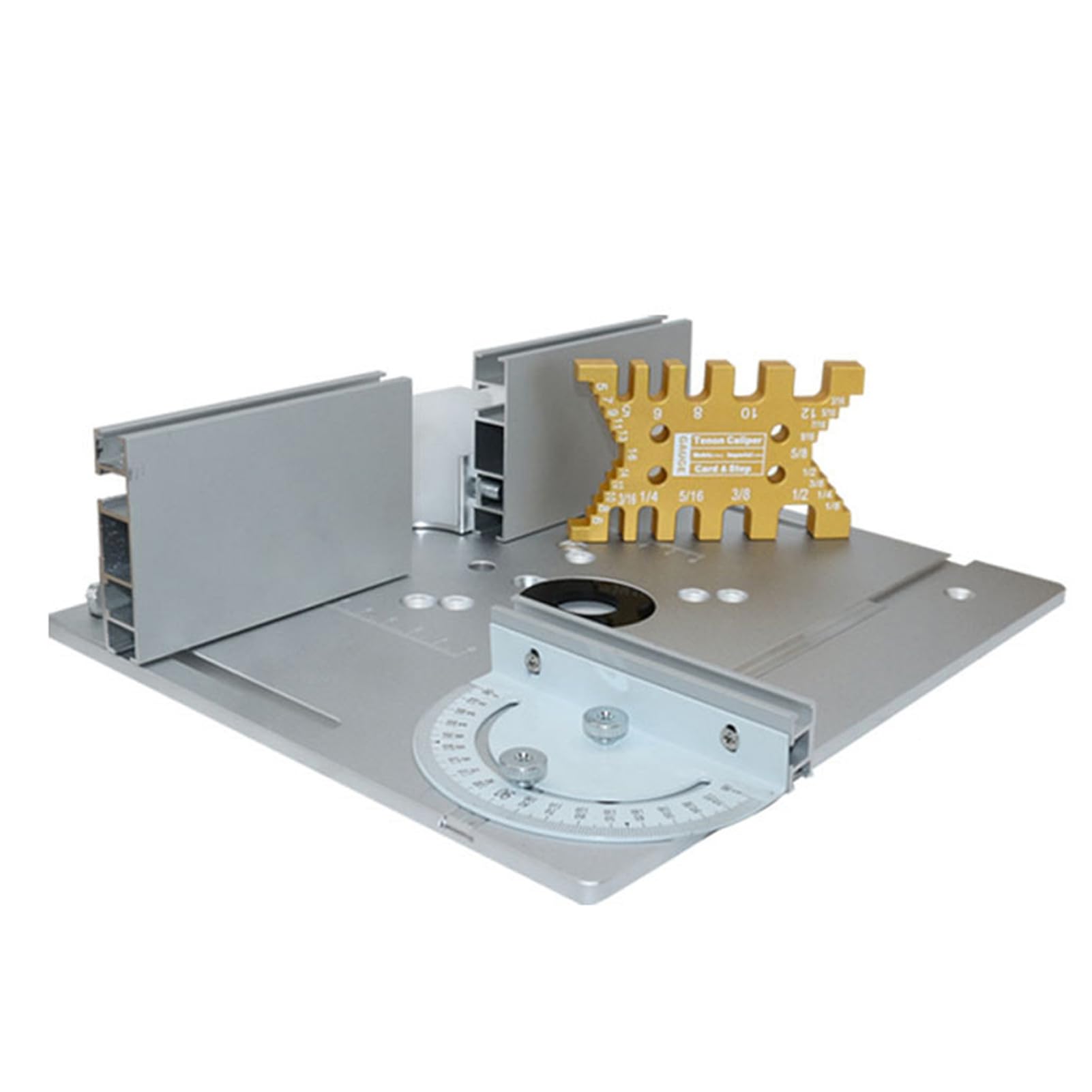 Akozon Płytka Wkładka Stołu Routera Zestaw 4 Sztuk ze Stopu Aluminium do Frezowania Drewna Przycinanie Grawerowanie 240x200mm Pasuje do Większości Stołów Routerów (zestaw 4)