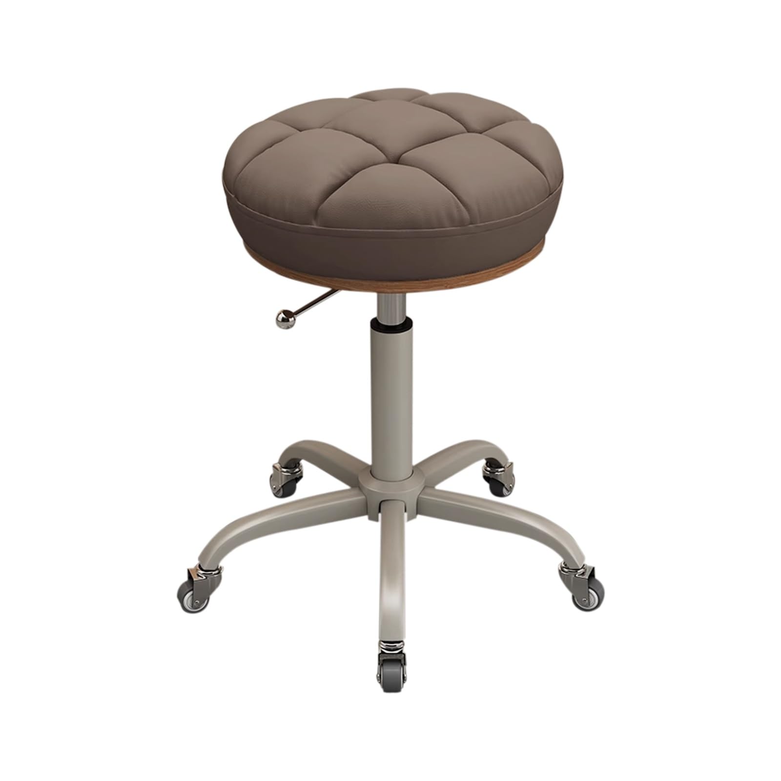Tabouret roulant réglable en hauteur avec coussin amovible pour salon de beauté
