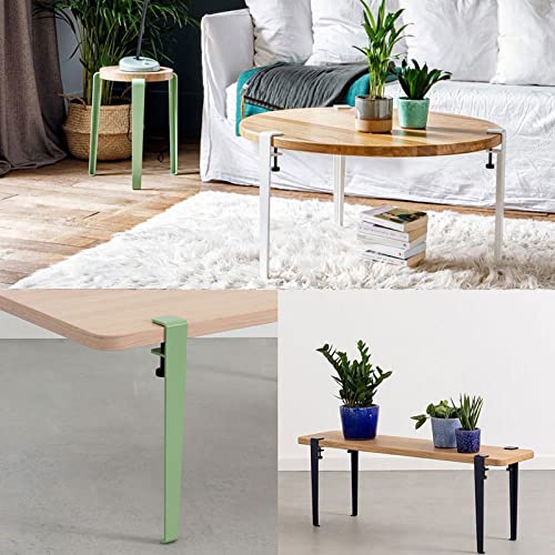 Patas de mesa ajustables de metal con protectores de suelo en F 7