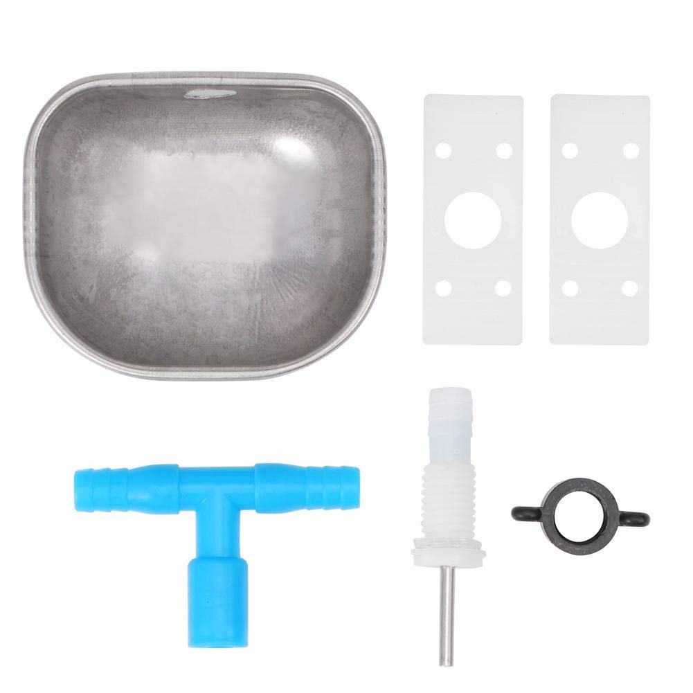 5 Stück Kaninchen Wasserschalen Edelstahl Automatische Kaninchen Trinker Nippel Trinkschale Waterer Farm Zubehör(Große Schüssel)