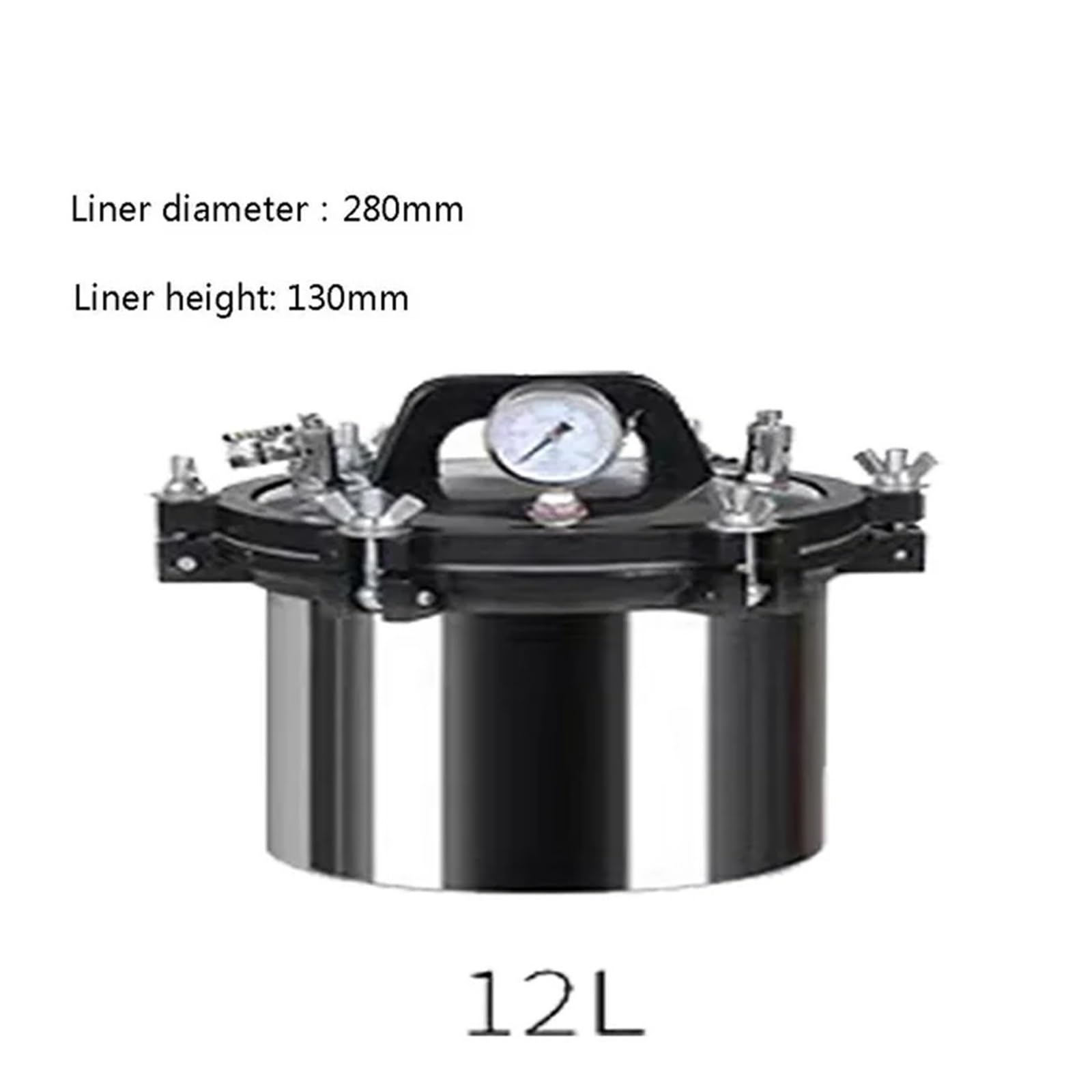 Tragbarer Edelstahl-Autoklav-Sterilisator, Hochdruck-Dampf-Sterilisationsbehälter, automatische Heizung für effiziente, schnelle Sterilisation