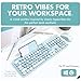 X9 Wired Keyboard and Mouse Combo with Backlight - Silent Round Keycaps, Phone/Tablet Dock, 109 Fullsize Keys, Cute Colorful Blue Keyboard, Aesthetic and Pastel Keyboard for Laptop, PC and Chrome