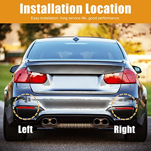 Image of X AUTOHAUX 1 Pair Car Rear Bumper Reflector Strip Cover Left Right Side 63217158949 63217158950 for BMW X5 2007-2013