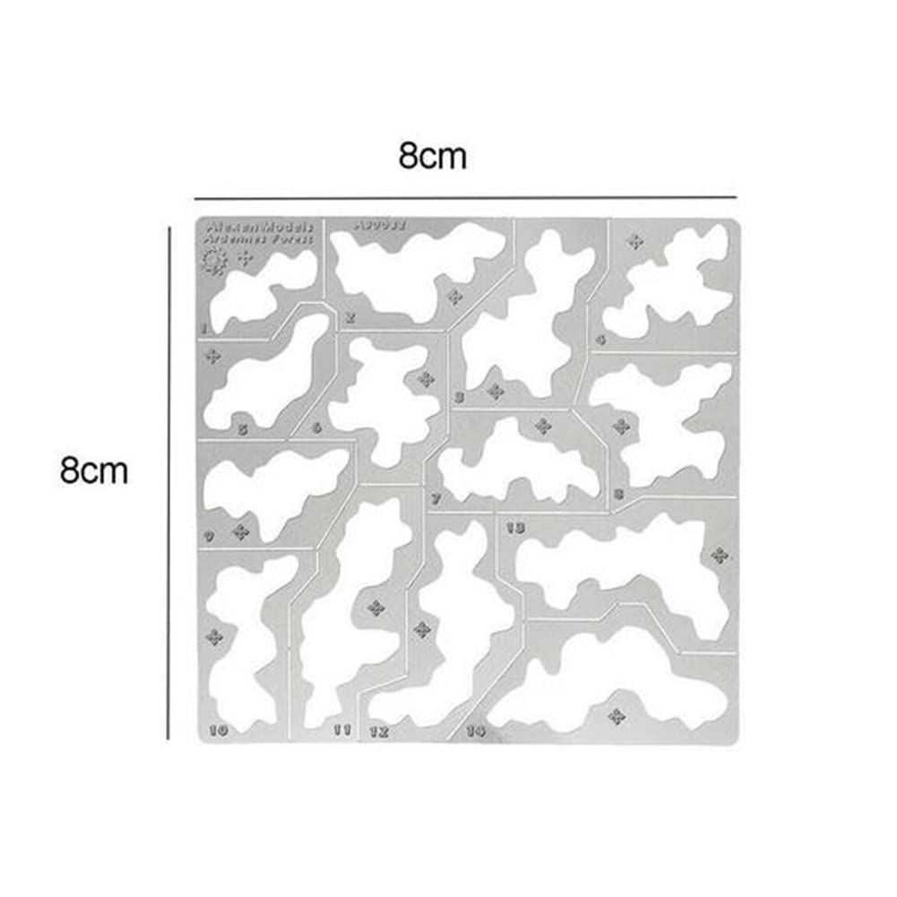 Amazon | 1/35 1/100 ステンレス製 森林迷彩 ステンシル テンプレート