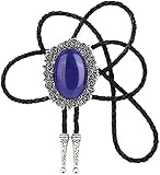 starbrilliant cravatta da cowboy occidentale per uomo cravatta bolo dei nativi americani cravatta nera fatta a mano da rodeo texas con pietra naturale（purple 1）