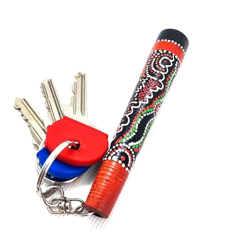 Schlüsselanhänger Didgeridoo | 10 x 2cm | Teakholz | Australien-Souvenir
