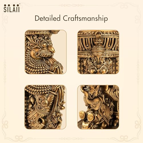 Image of SILAII Yazhi 1-Feet Set of Two Sculpture - Handcrafted Decorative Statue for Home & Office Decor, Premium Artistic Idol