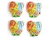 Madelaine Highly Detailed, Solid Premium Milk Chocolate Miniature Turkeys Wrapped In Colorful Italian Foil - 1/2 Pound
