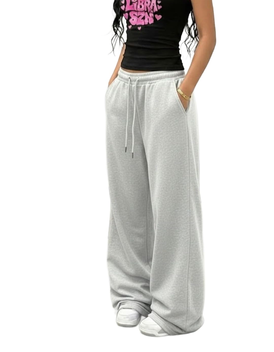dockstreet Track Pant for Women || Baggy Fit || Track Pants || Full Elastic Jogger Track Pant ||-picture-23