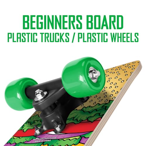 Image of Rude Boyz 17 inch Micro Complete Skateboard | Maple Wood | ABEC 7 Bearings | Double Kick Concave Deck | Kids Skateboard, Ideal Toddler Cruiser Ages 2-5