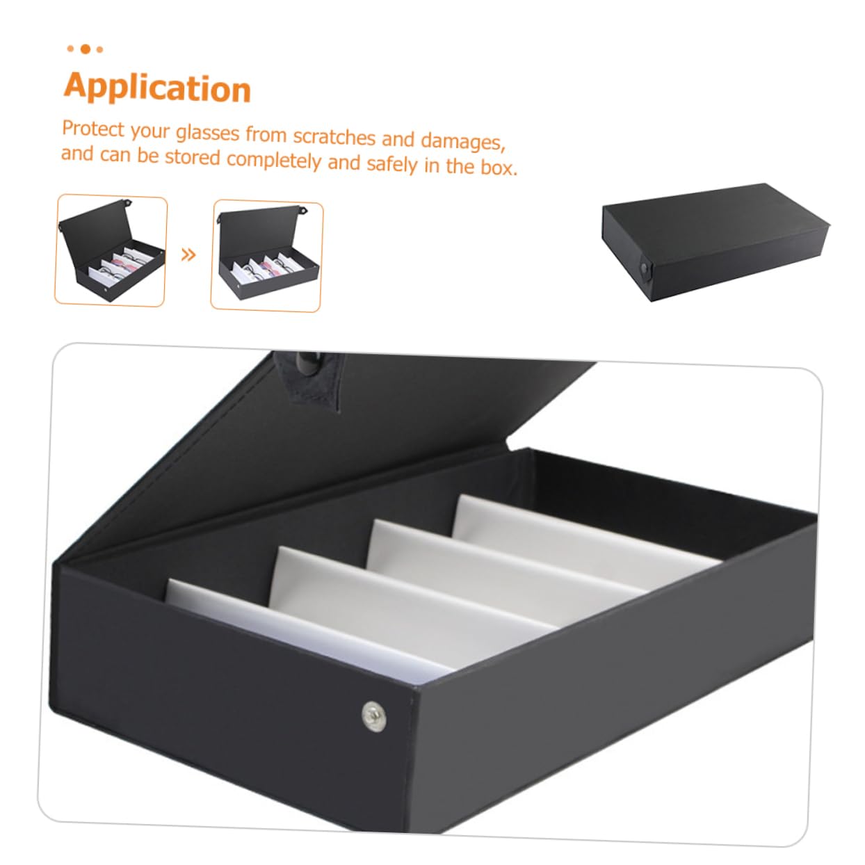 caja de almacenamiento de gafas sunglasses organizer relojero organizador hombre cadena de gafas titular de gafas embalaje vitrina de gafas de sol Lentes cuero pu Black