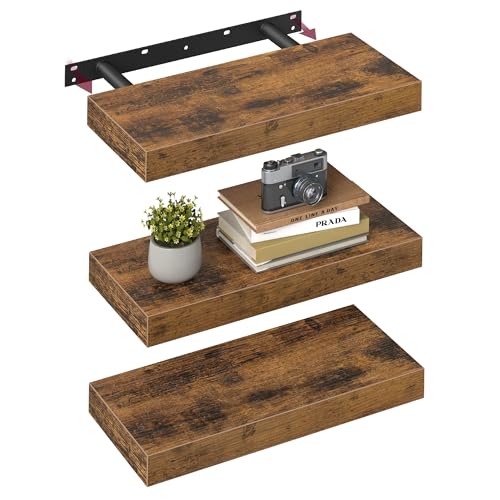 VASAGLE 3er Set Wandregale, Schweberegale, 40 x 20 x 3,8 cm – Ansicht 1