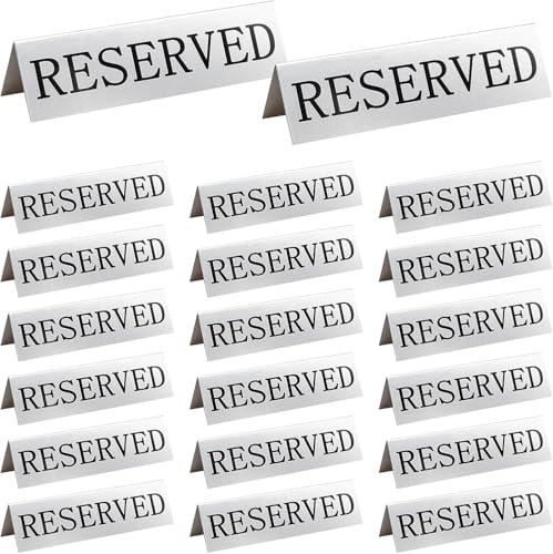 Panneaux de réservation de table en métal argenté pour éviter la confusion en restaurant