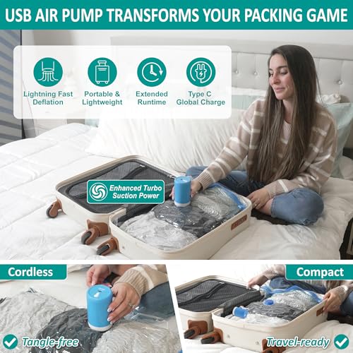 image for Cozy Essential 30 Pack Vacuum Storage Bags with Portable Rechargeable 